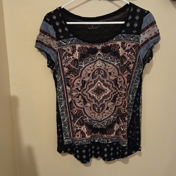 LUCKY Brand Bohemian Print Women's Top - Multicolor. Womens size small - Picture 1 of 7